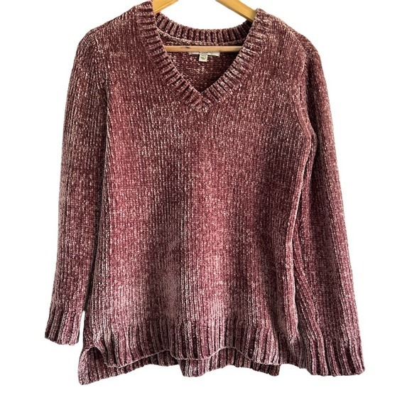 Orvis Classic‎ Collection Size S V Neck Shimmering Knit Soft Chenille Sweater - Picture 2 of 5